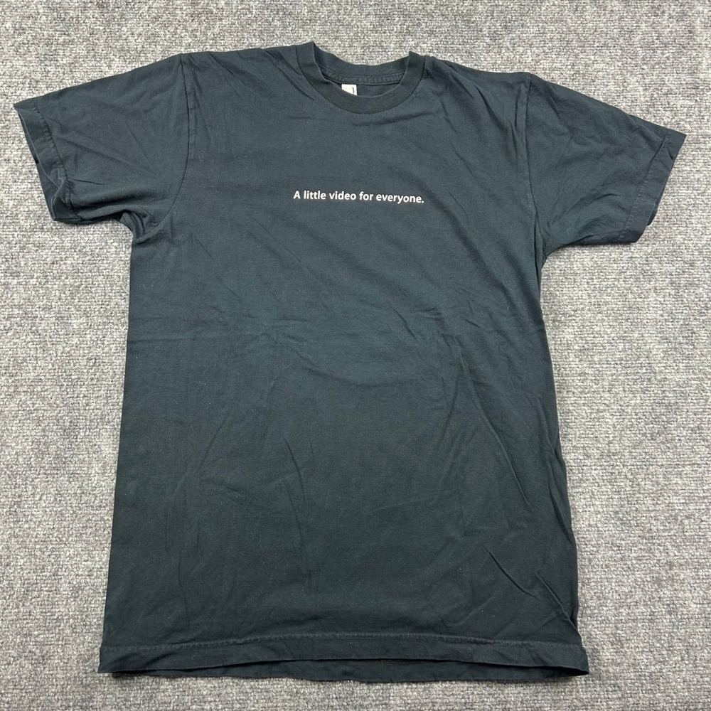 Apple T-Shirt Mens Medium Black iPod Nano Promo A Little Video For Everyone Tech